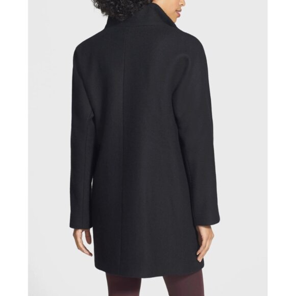 NWT VINCE CAMUTO Womens Black Wool Blend Cocoon Coat Sz XL - Picture 2 of 8